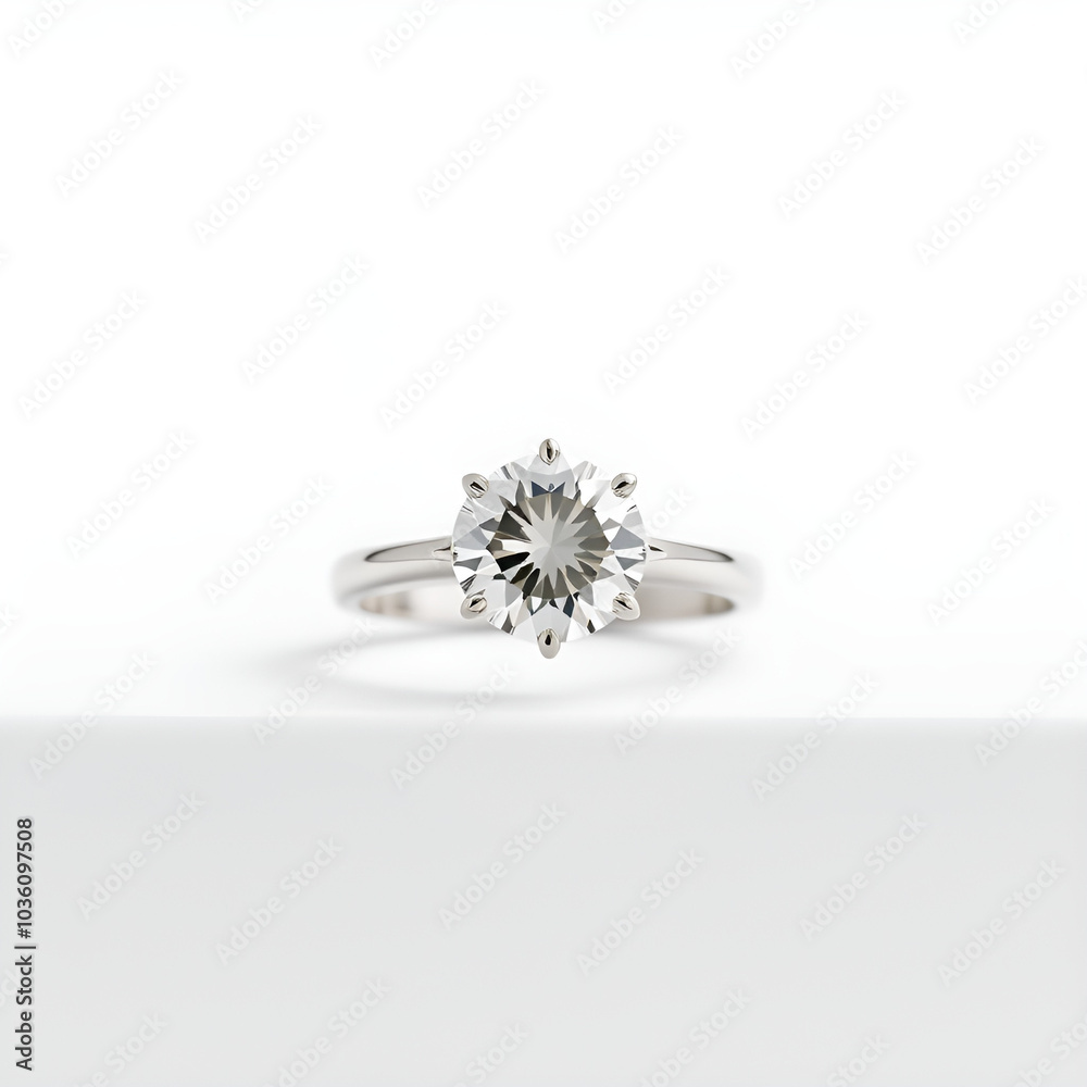 diamond wedding ring on minimal background diamond wedding ring on minimal background