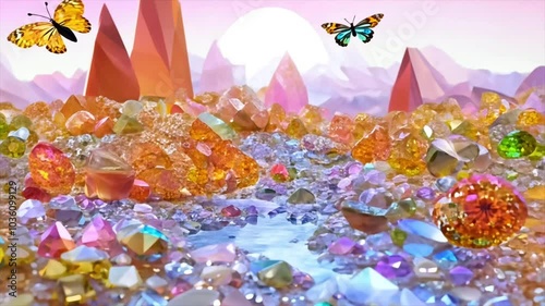 Gorgeous Gem Stone world Generative AI