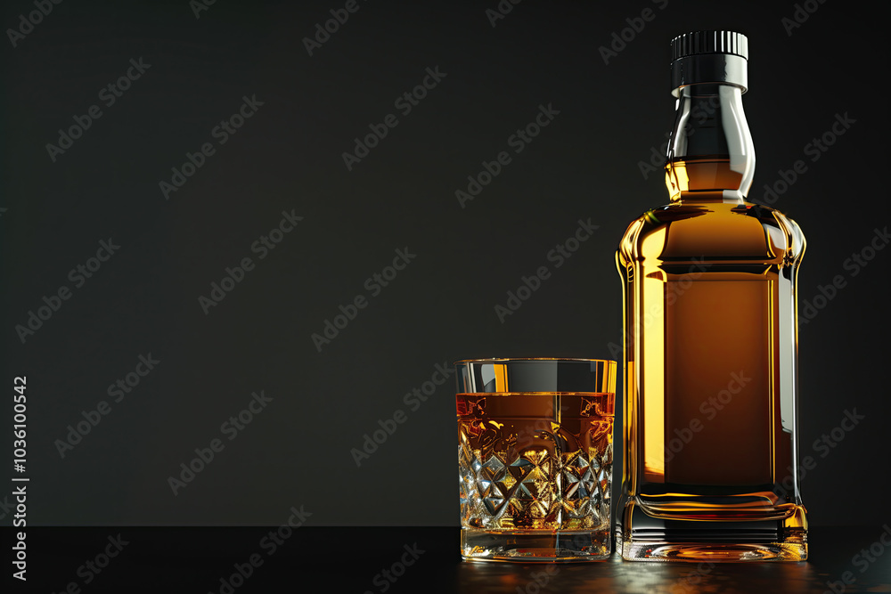 Whisky Bottle Mockup, high-end and customizable with realistic high-resolution rendering, ideal for branding, packaging design, and premium presentations, AI Generative Whisky Bottle Mockup, high-end and customizable with realistic high-resolution rendering, ideal for branding, packaging design, and premium presentations, AI Generative