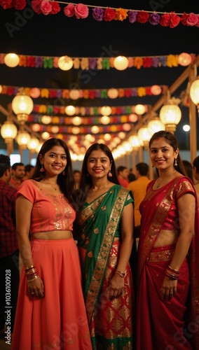 Celebrate Diwali Festival of Lights with Traditional Dress  Decorations photo