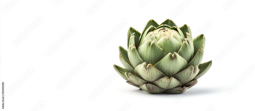 Fototapeta premium Fresh Artichoke Isolated On White Background Studio Shot