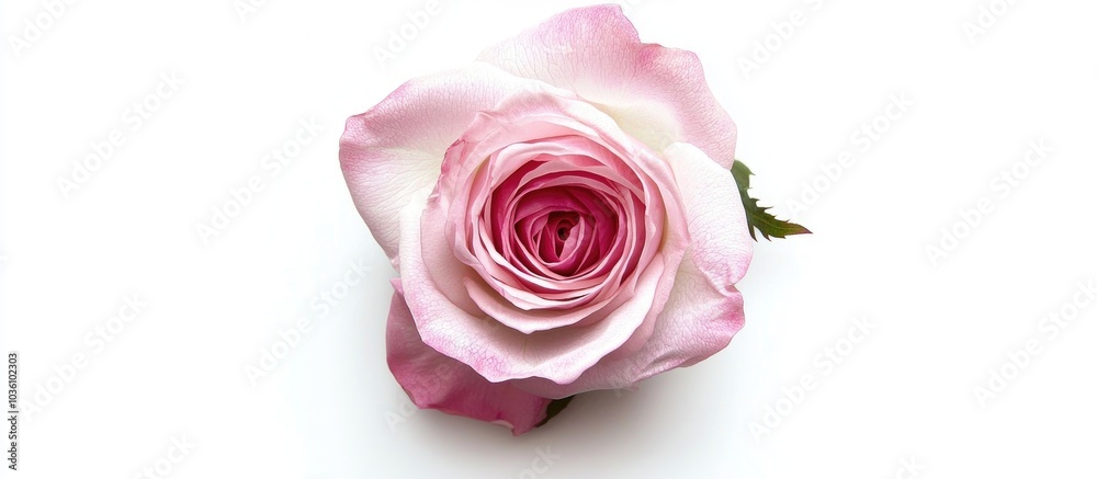 Pink Rose Isolated In White Background Pink Rose Isolated In White Background