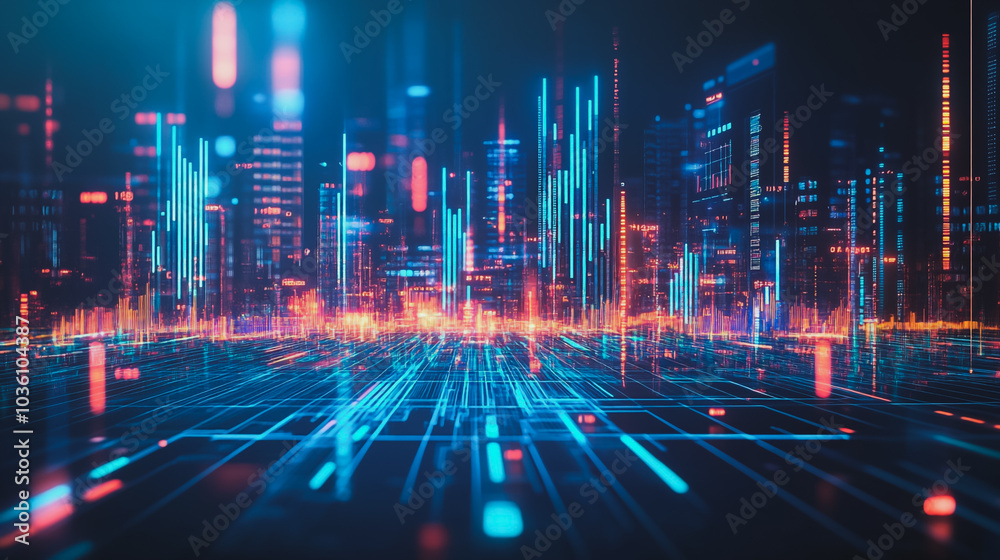 Abstract business network smart city and charts and graphs with statistics to innovative analyze business potential and forecast future development of companies growth. Abstract business network smart city and charts and graphs with statistics to innovative analyze business potential and forecast future development of companies growth.