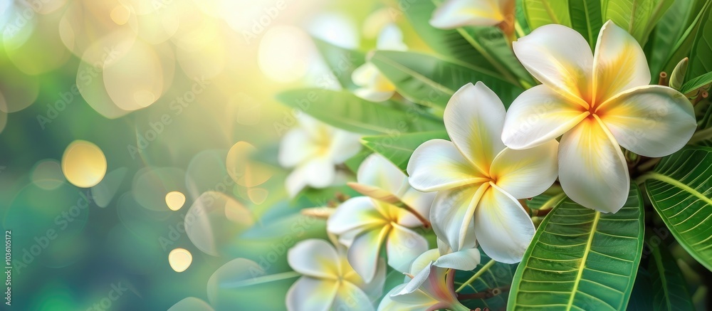 Obraz premium Plumeria Flowers Plumeria Frangipani Tropical Flower Plumeria Flower Are Bloom