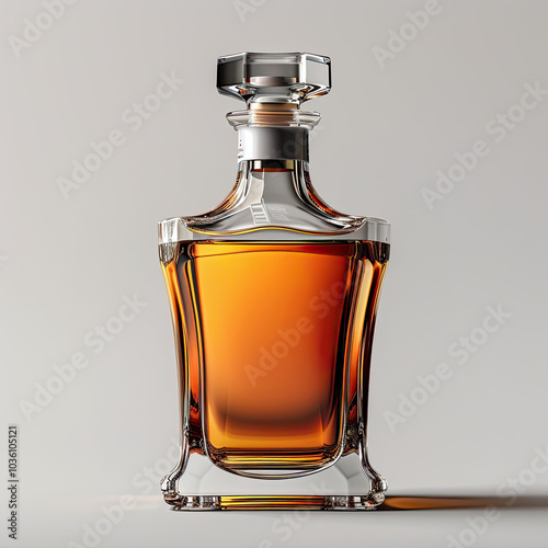 Whisky Bottle Mockup, high-end and customizable with realistic high-resolution rendering, ideal for branding, packaging design, and premium presentations, AI Generative