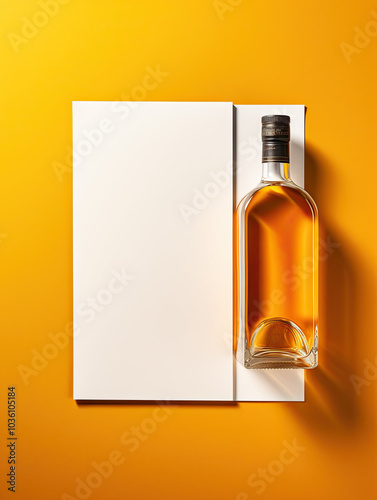 Whisky Bottle Mockup, high-end and customizable with realistic high-resolution rendering, ideal for branding, packaging design, and premium presentations, AI Generative