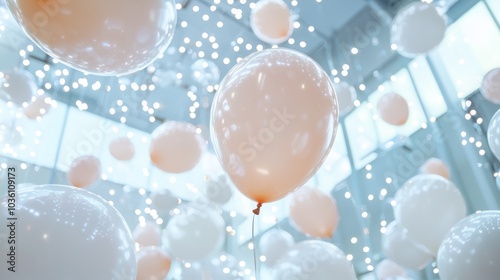 Milestone Celebration: Coworkers Jubilantly Mark Successful Product Launch in Stylish Conference Room with Cinematic Light and Festive Decorations