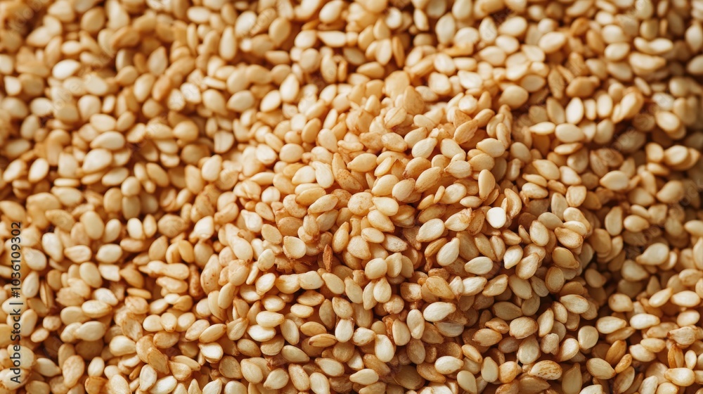 Detailed texture of sesame seeds enhances the overall visual appeal Detailed texture of sesame seeds enhances the overall visual appeal