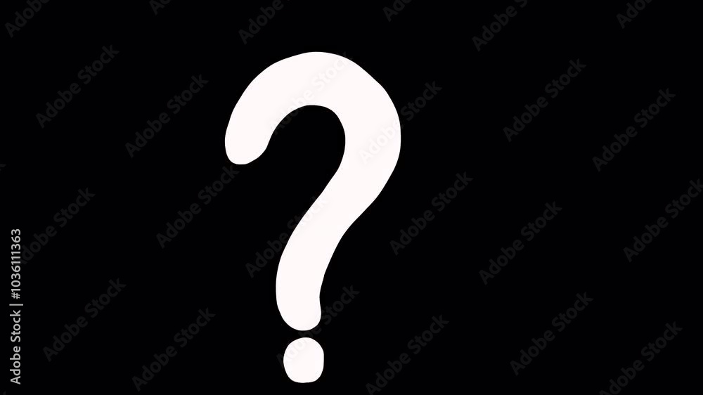 Question mark is transformed into an exclamation point. Loop video. Question mark is transformed into an exclamation point. Loop video.