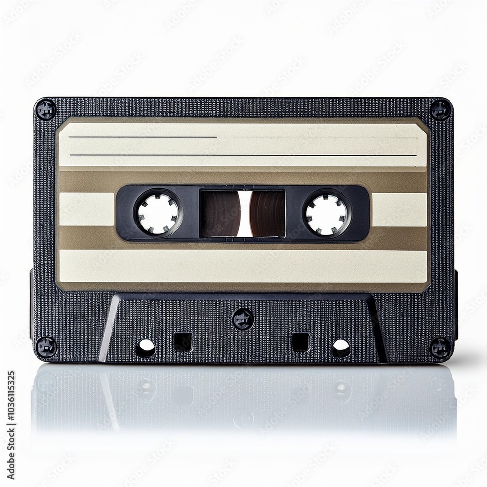 Obraz premium vintage audio cassette tape isolated on white