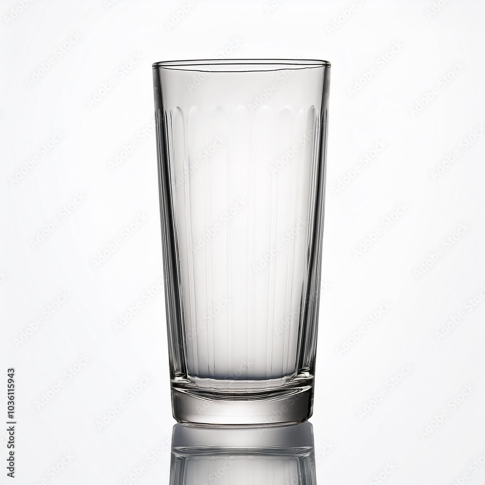 tall empty glass isolated on white clipping path included tall empty glass isolated on white clipping path included