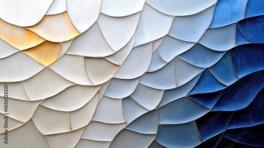 Geometrisches Muster in eisigen Blautönen für Digital- und Printdesign