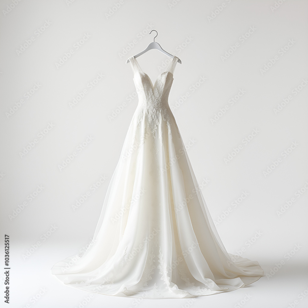 luxury wedding dress on minimal background luxury wedding dress on minimal background