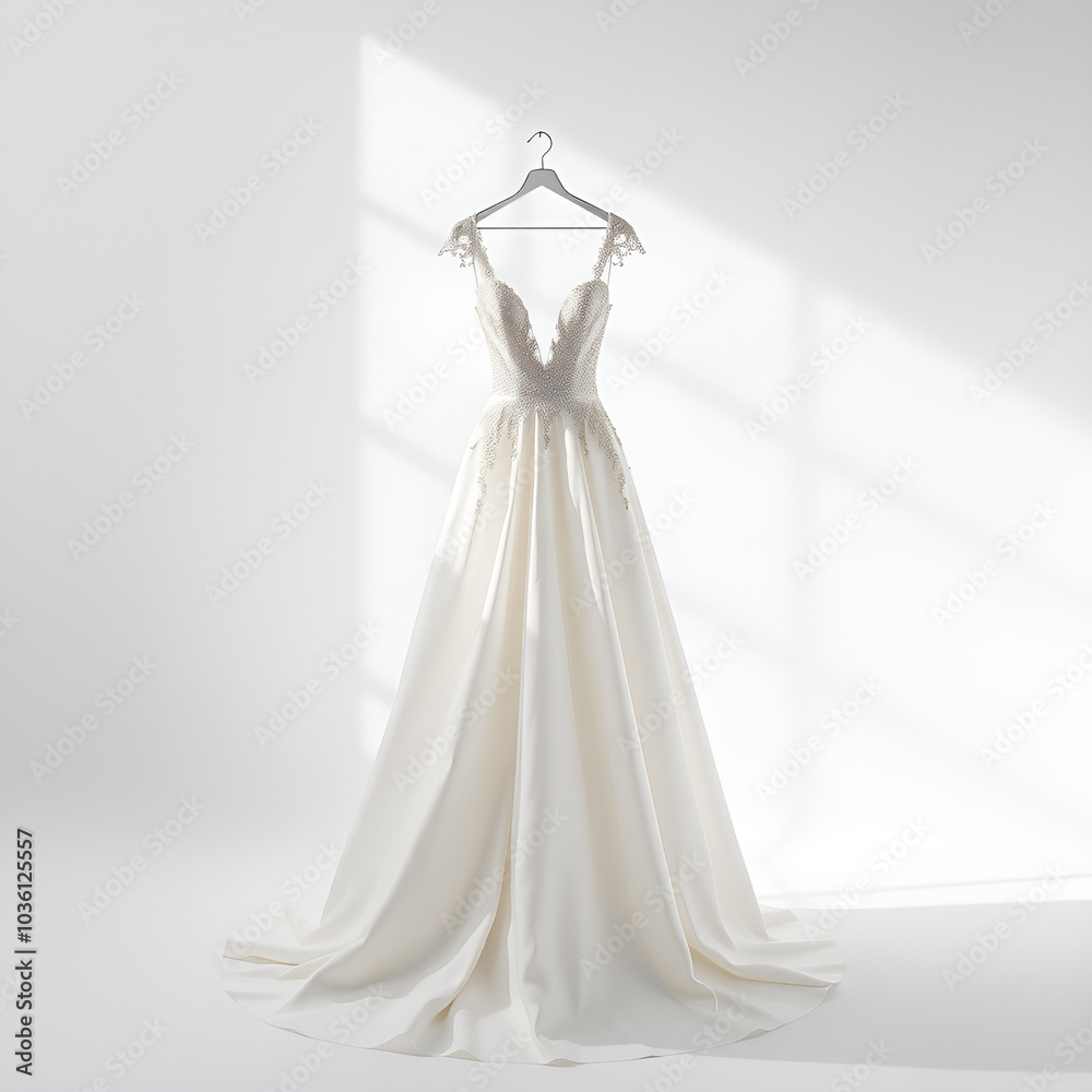 luxury wedding dress on minimal background luxury wedding dress on minimal background