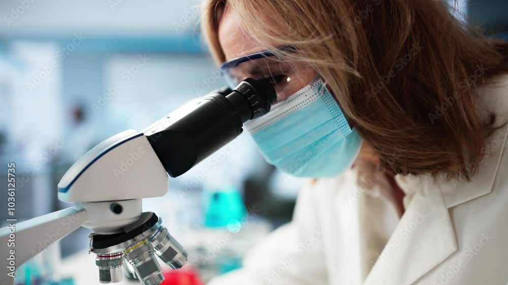 Medical Lab Scientist Woman Doing Research In Laboratory Medical Lab Scientist Woman Doing Research In Laboratory