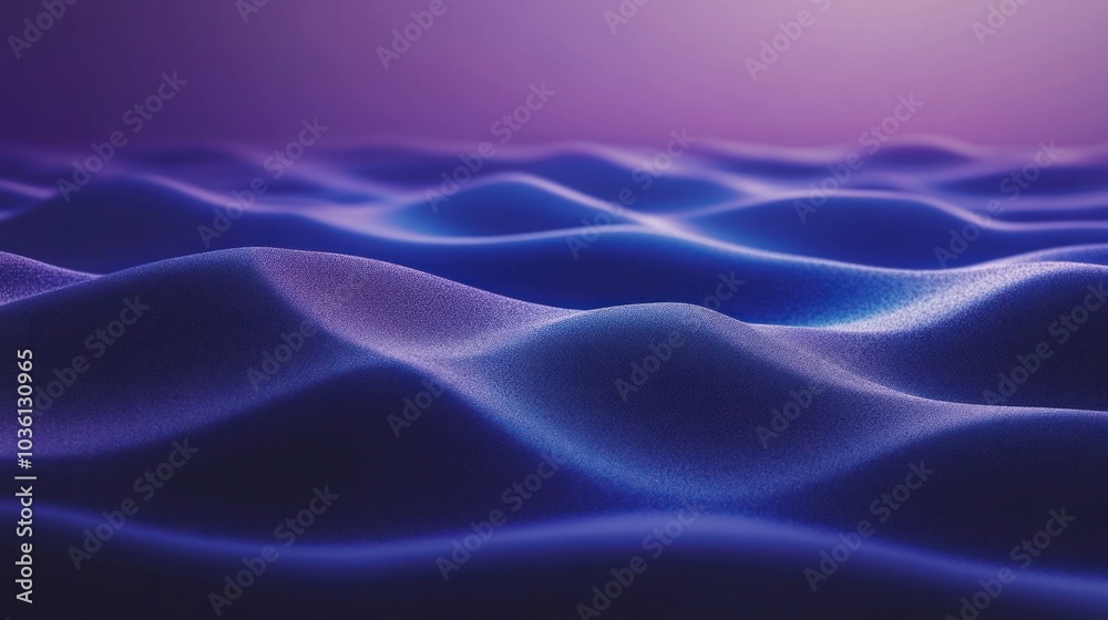 Obraz premium Abstract Purple and Blue Wavy Surface