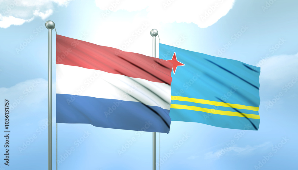 Netherlands and Aruba Flag Together A Concept of Relations Netherlands and Aruba Flag Together A Concept of Relations