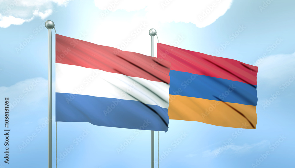 Netherlands and Armenia Flag Together A Concept of Relations Netherlands and Armenia Flag Together A Concept of Relations