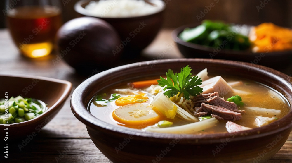 a traditional Ecuadorian dish known as Caldo de Manguera a traditional Ecuadorian dish known as Caldo de Manguera