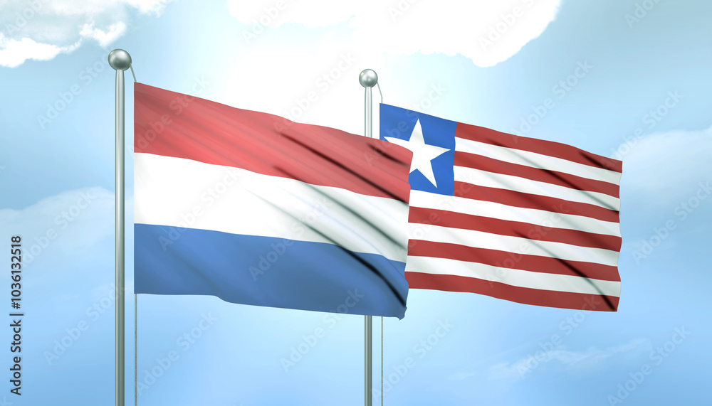 Netherlands and Liberia Flag Together A Concept of Relations Netherlands and Liberia Flag Together A Concept of Relations