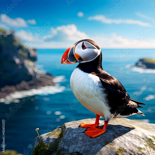 Atlantic Puffin, Fratercula photo