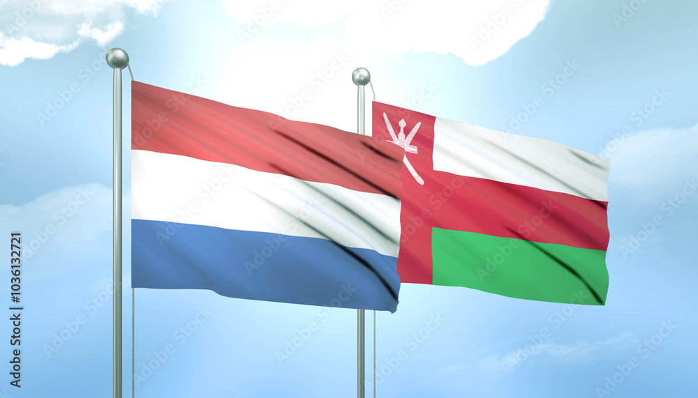 Netherlands and Oman Flag Together A Concept of Relations Netherlands and Oman Flag Together A Concept of Relations