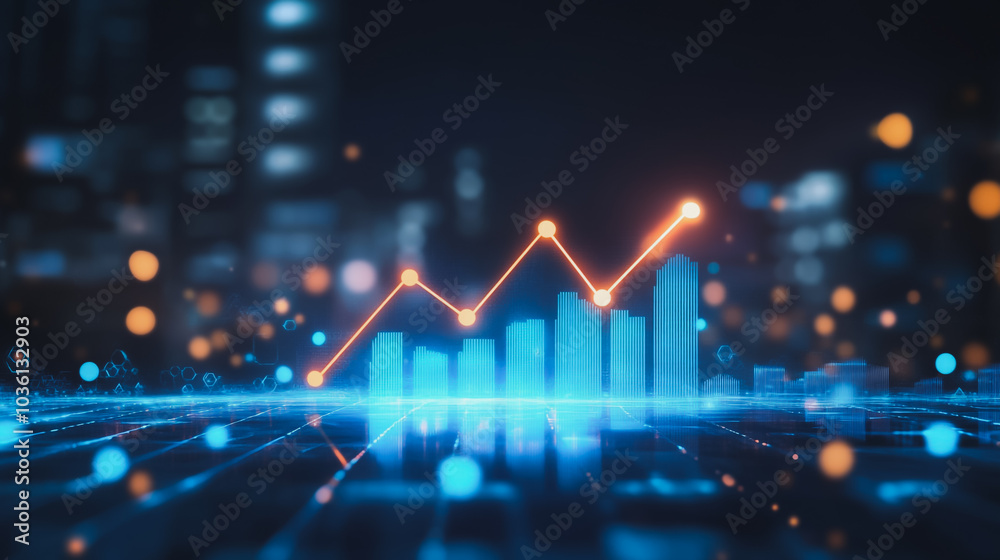 Abstract business network smart city and charts and graphs with statistics to innovative analyze business potential and forecast future development of companies growth. Abstract business network smart city and charts and graphs with statistics to innovative analyze business potential and forecast future development of companies growth.