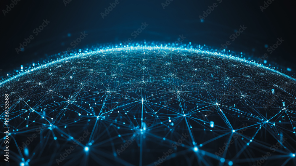 abstract business connection of line from nail node to node on world map background Innovation network points Earth's surface abstract business connection of line from nail node to node on world map background Innovation network points Earth's surface
