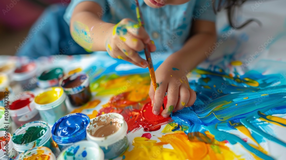 Obraz premium Kid artist painting