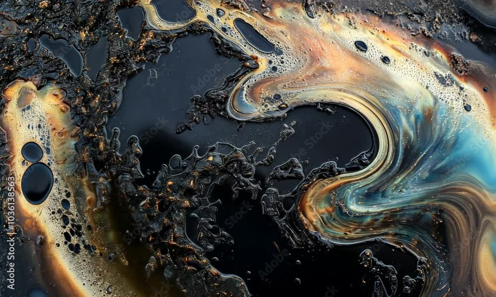 Abstract Oil Slick on Water Abstract Oil Slick on Water