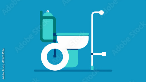 Toilet Features An illustration of a designed for accessibility showing a heightadjustable seat and clear labeling for ease of use.