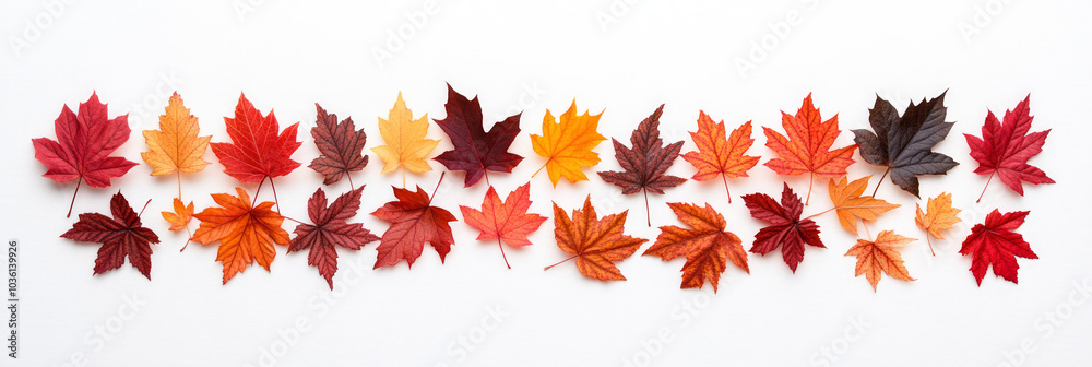 Vibrant autumn leaves in a gradient of reds, oranges, and yellows. Vibrant autumn leaves in a gradient of reds, oranges, and yellows.