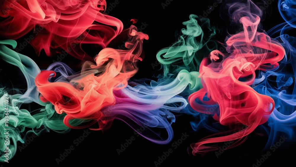 Fototapeta premium Smoke in black background for your Design.