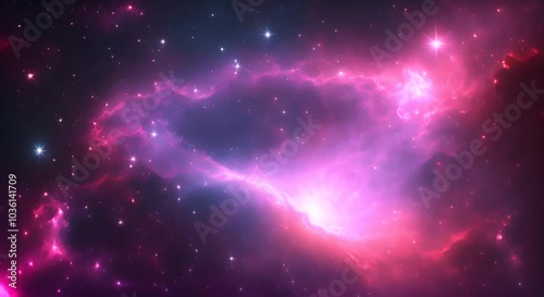 Beautiful nebula in space 4K