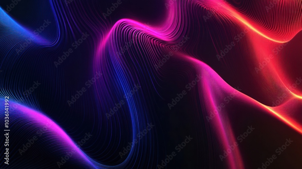 Abstract Neon Wave Background Abstract Neon Wave Background
