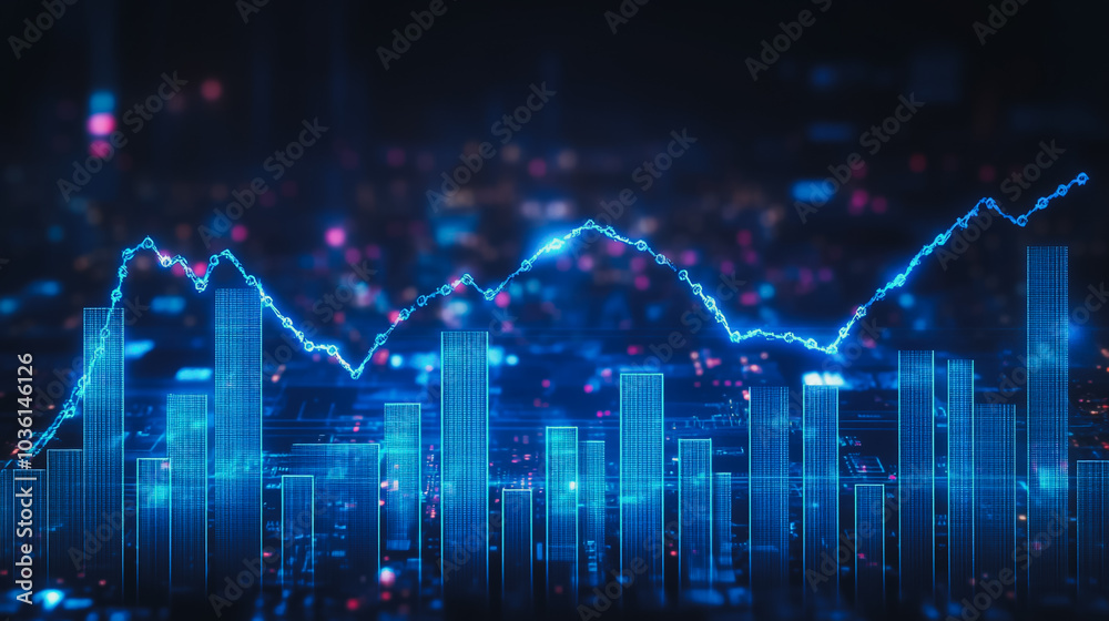 Abstract business network smart city and charts and graphs with statistics to innovative analyze business potential and forecast future development of companies growth. Abstract business network smart city and charts and graphs with statistics to innovative analyze business potential and forecast future development of companies growth.