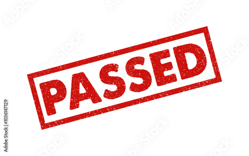 Passed red ink rubber stamp sign symbol seal badge grunge effect case investigation tampon certificate approved information insignia vignette