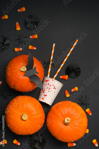 Halloween composition with ...