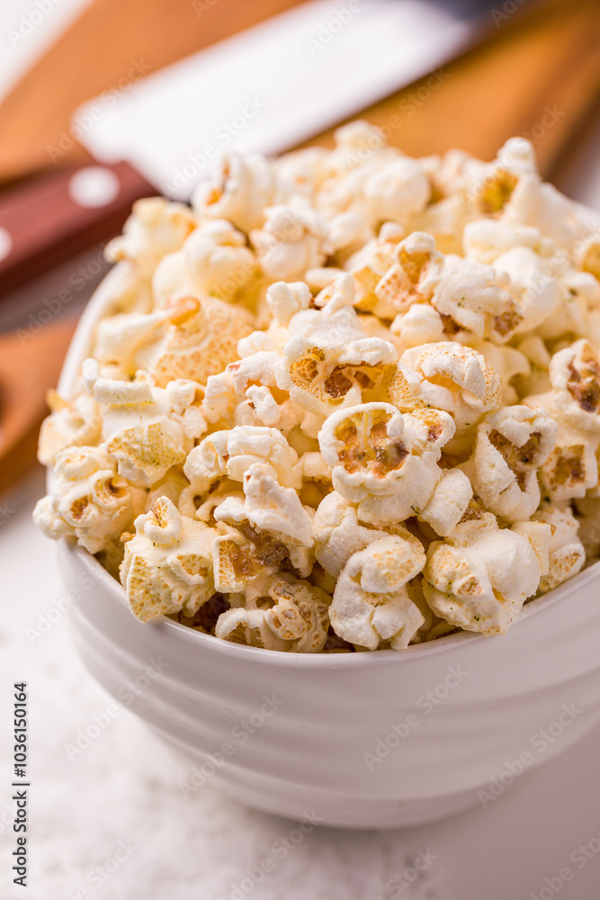 Delicious Bowl of Gourmet Popcorn Ready to Enjoy Delicious Bowl of Gourmet Popcorn Ready to Enjoy