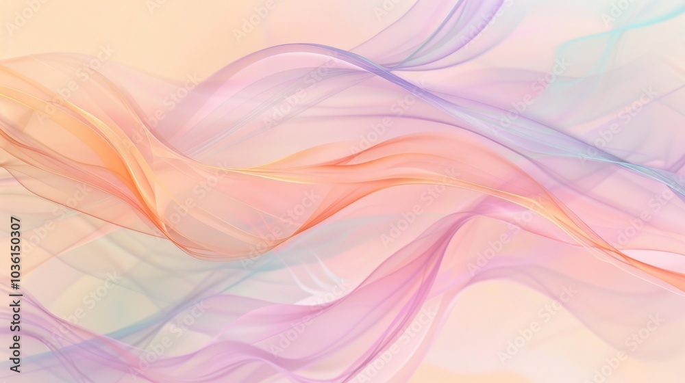 A pastel background with gentle waves of color blending lavender, mint, and peach A pastel background with gentle waves of color blending lavender, mint, and peach