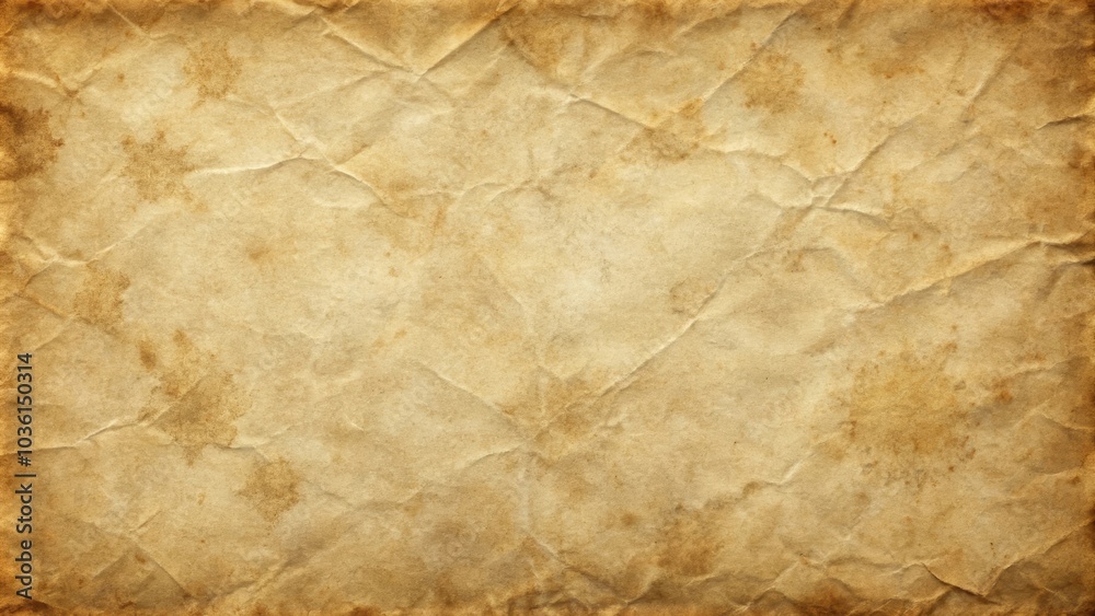 Old paper texture is showing a crumpled surface background with stains and spots Old paper texture is showing a crumpled surface background with stains and spots