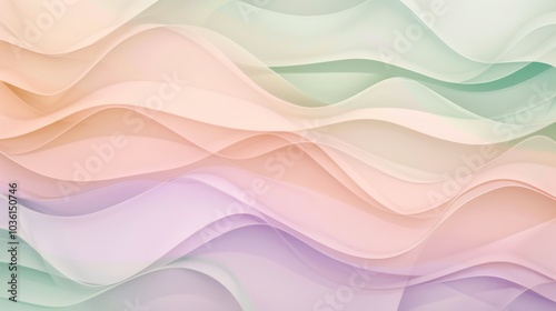 A pastel background with gentle waves of color blending lavender, mint, and peach