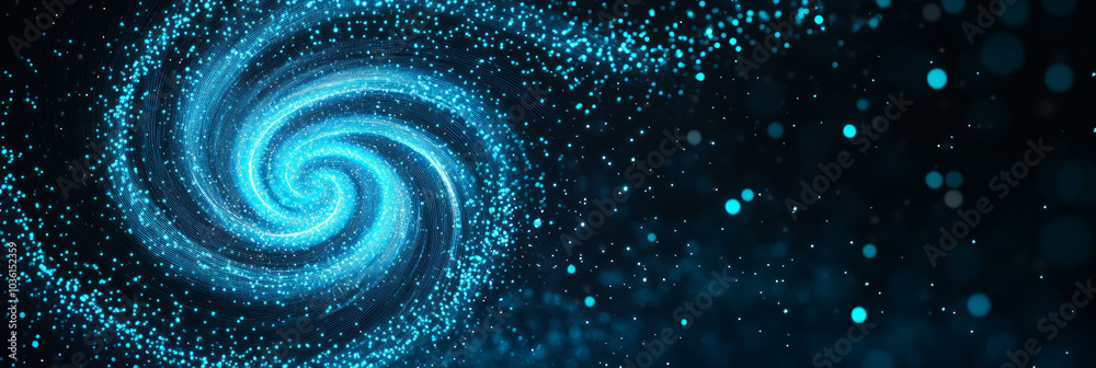 Abstract blue swirl on a dark background. Abstract blue swirl on a dark background.