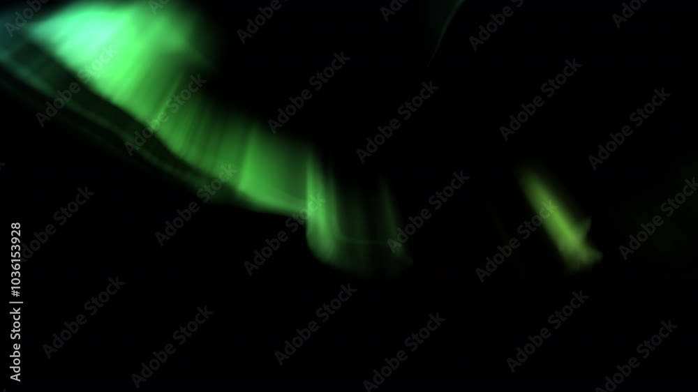 Aurora Borealis Glowing Green Loop Background
