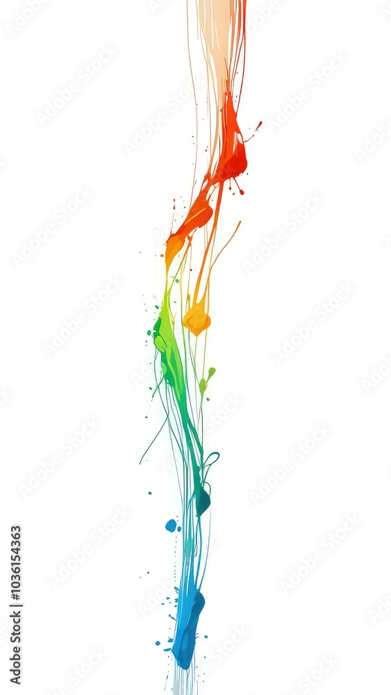 Obraz premium bright paint drips and splatters on canvas