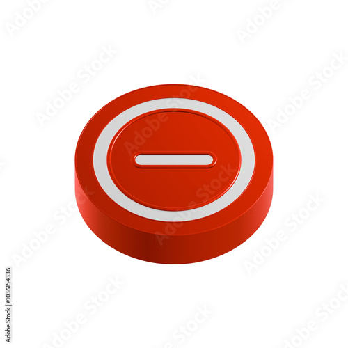 Free Download minus deleted icon 3d red color - GFXLoad