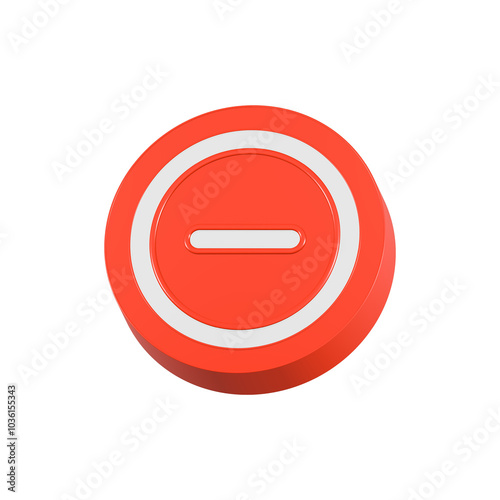 Free Download minus deleted icon 3d red color - GFXLoad