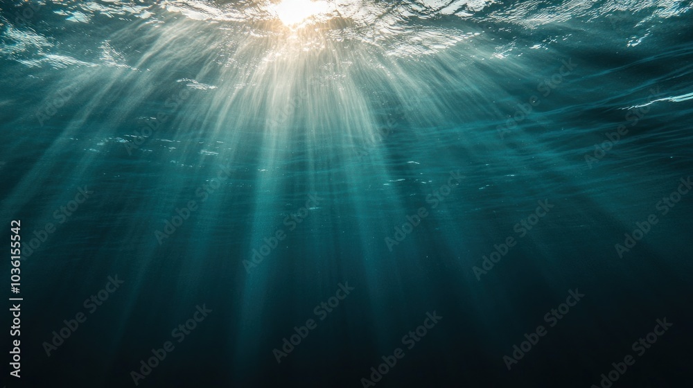 Obraz premium Sunbeams Under The Sea