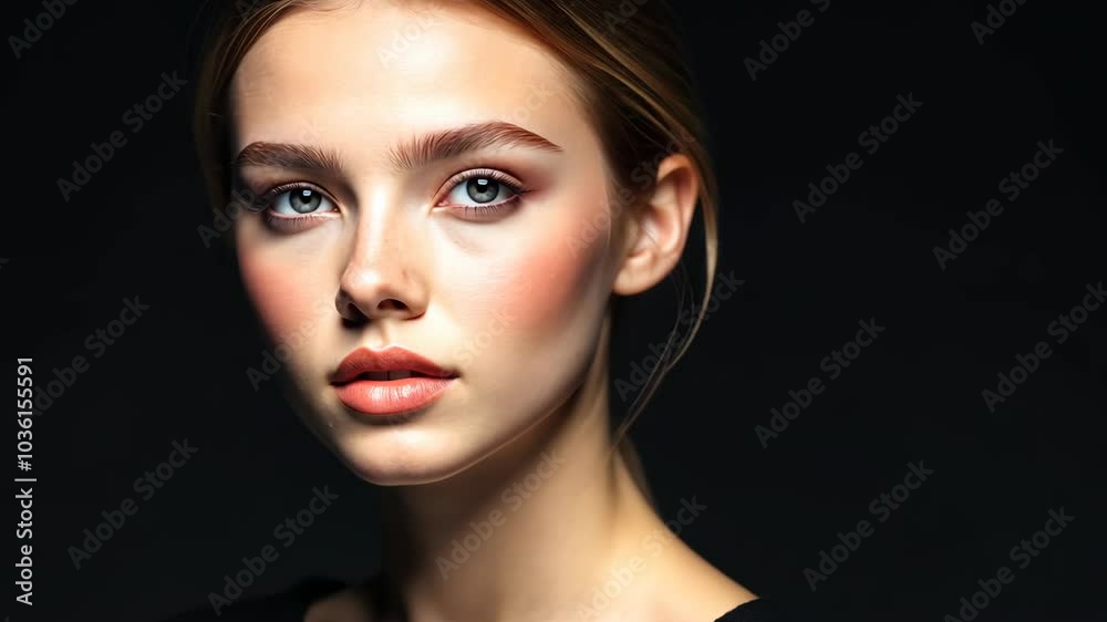 A woman with light brown hair looks directly at the camera with a neutral expression A woman with light brown hair looks directly at the camera with a neutral expression