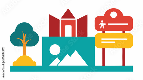 Visual Aid Signage Illustrated signage that uses both pictures and words to convey information clearly ensuring understanding for all visitors.